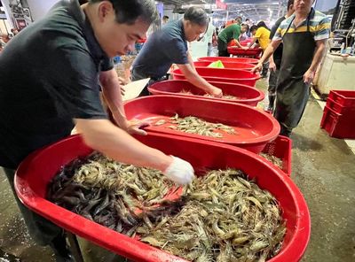 苏州南环桥市场鲜虾集中上市,市民迎来实惠吃虾季